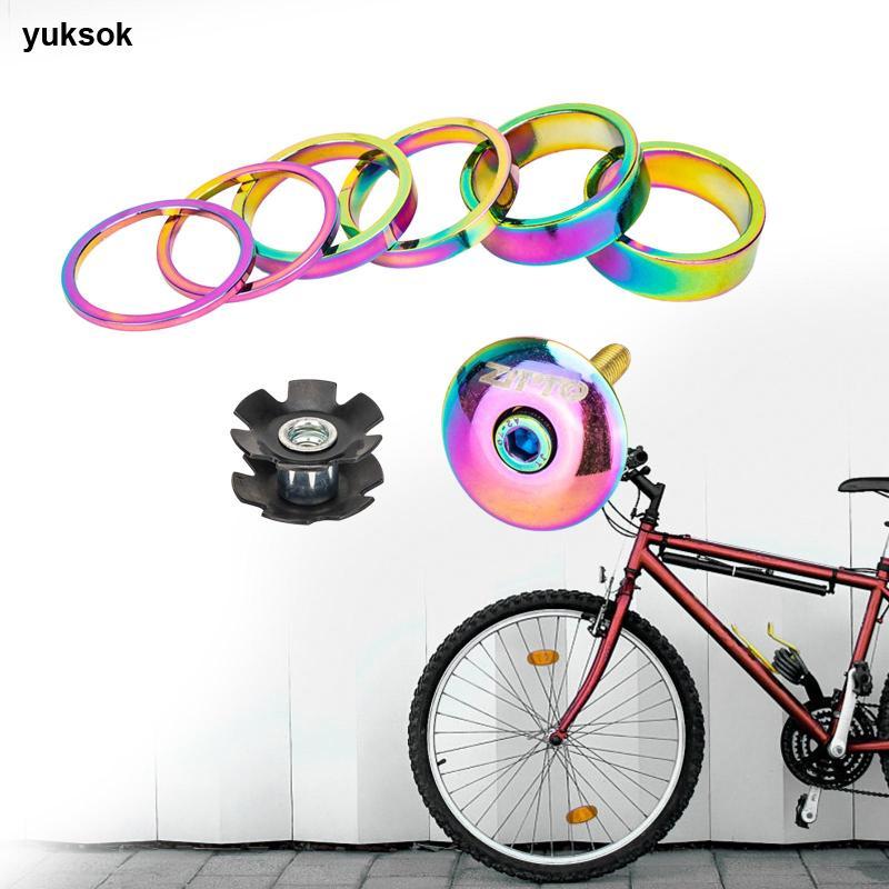 Yuksok ชุดหูฟังจักรยาน สเต็มสเปซเซอร์ อลูมิเนียม สำหรับการปรับแต่ง — صورة 2