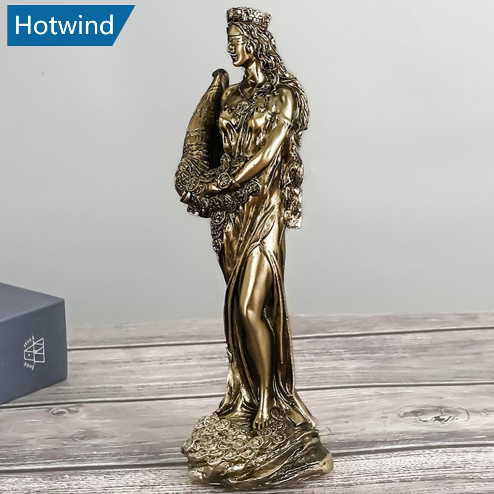 HW Fortune เทพธิดาประติมากรรม Figurine Tyche เครื่องประดับความมั่งคั่งรูปปั้นเรซิ่นเครื่องประดับสําห