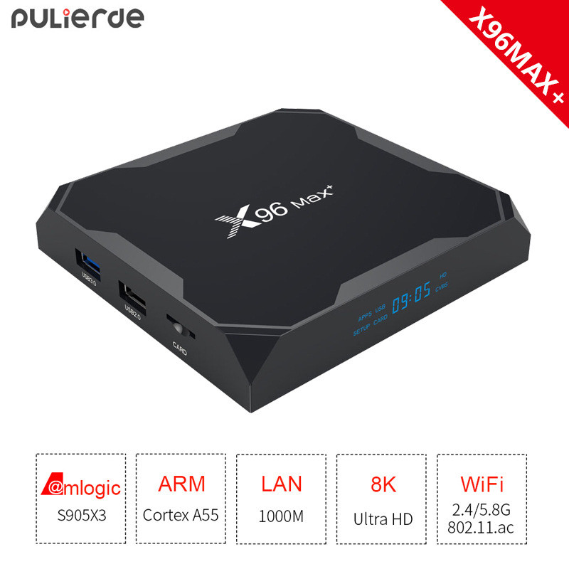 การค้าต่างประเทศ X96MAX+S905X3 Android 9 Wireless Network Player TV Box Set Top Box
