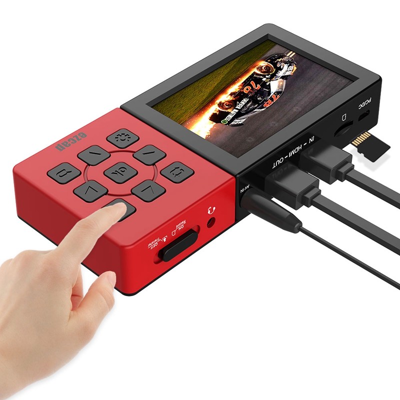Ezcap273 1080p60 การ์ดจับภาพวิดีโอ HDMI AV การผสมเสียง One Key บันทึกการ์ด TF ไม่จําเป็นต้องแล็ปท็อป