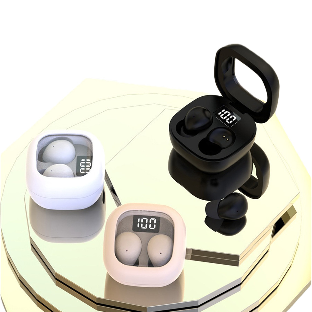 SK19 Mini หูฟังที่มองไม่เห็น TWS หูฟังบลูทูธ 5.3 หูฟังไร้สายไฮไฟสเตอริโอลดเสียงรบกวนไมโครโฟนในตัว