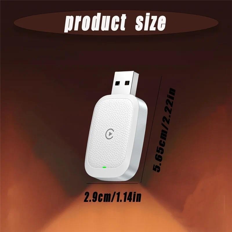 อะแดปเตอร์ไร้สาย Carplay Android Auto อัพเกรดแบบมีสายเข้ากับไร้สาย Carplay Plug And Play Android Aut