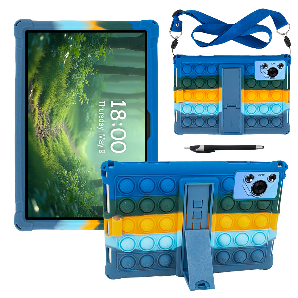 เคสสําหรับแท็บเล็ต Kiumo M70plus, แท็บเล็ต Android 15 ขนาด 10.1 นิ้ว, เคสซิลิโคนอ่อนนุ่มความเครียด P