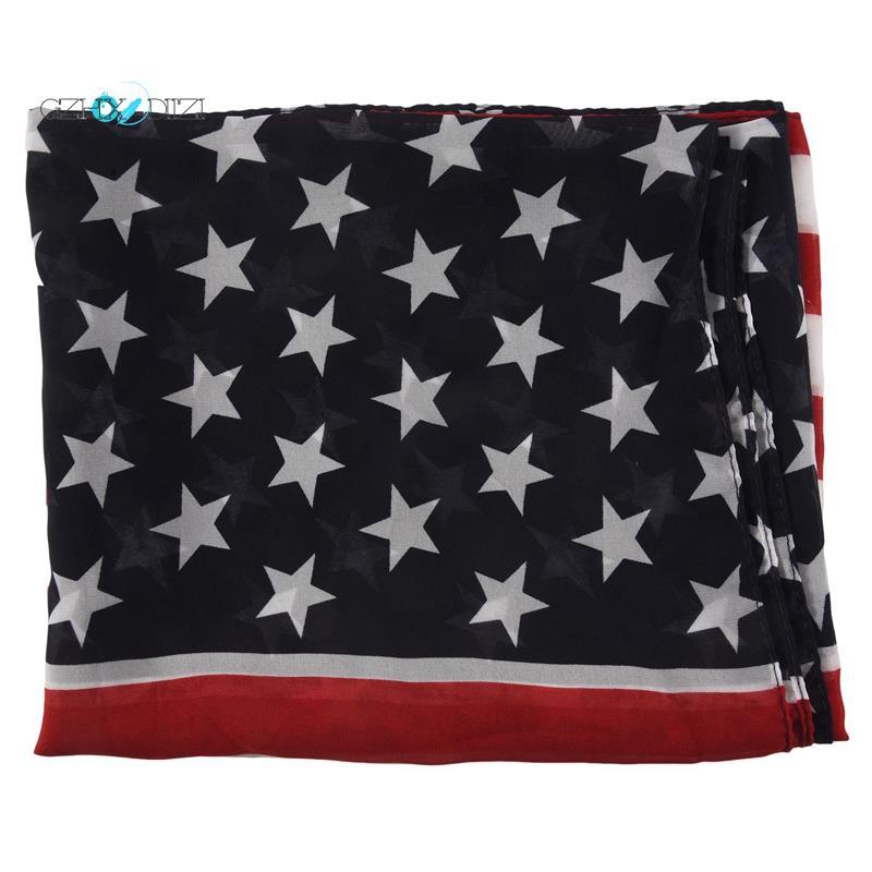 GzhxdiiziWomen Girl Scarves American Flag US Flag Patriotic Theme Scarves