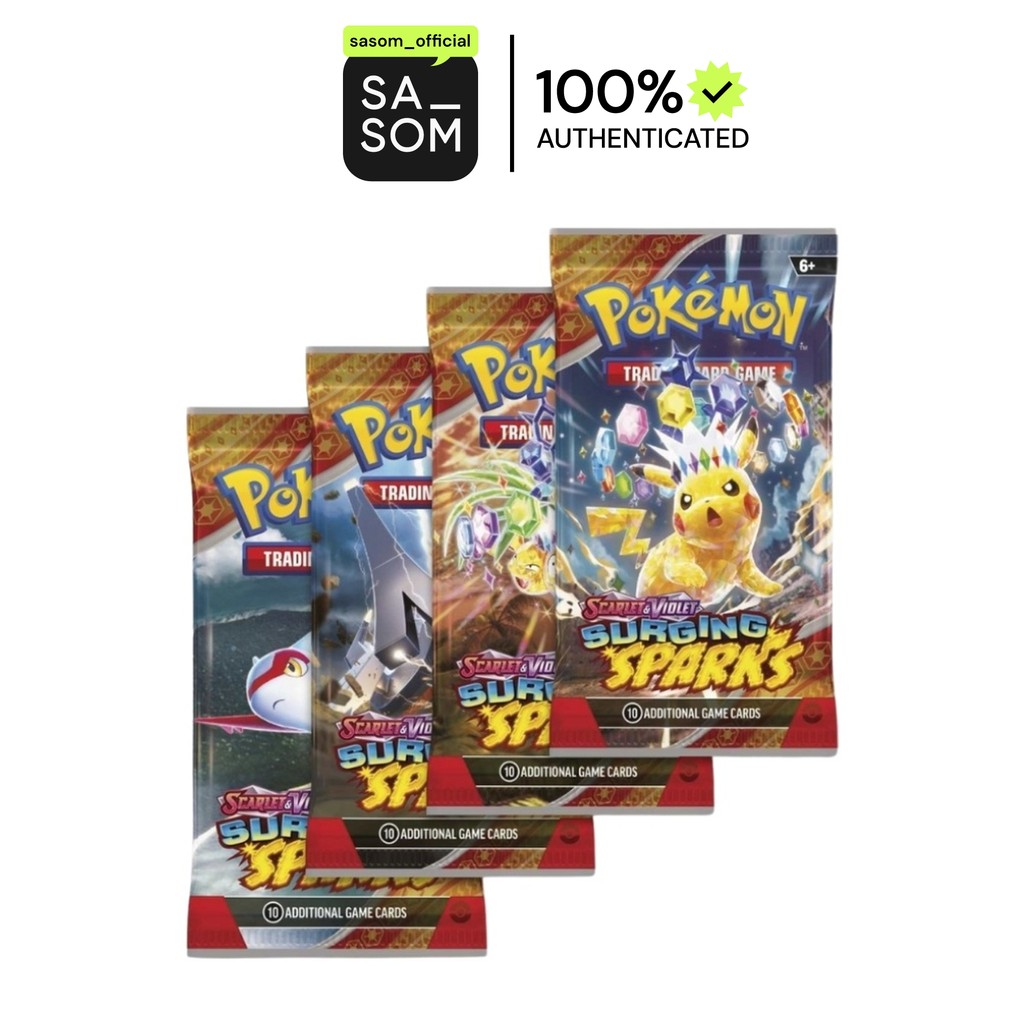 Pokemon Scarlet & Violet "Surging Sparks" Booster Pack (Random Art) (EN) | ของแท้ ตรวจสอบโดย SASOM
