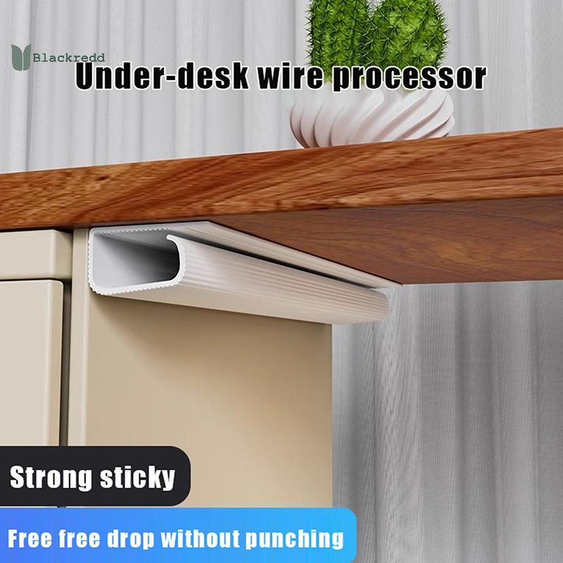 BRED Channel Desk Cable Organizer Cable Management Accessories White Cable Protecter Punching Under 