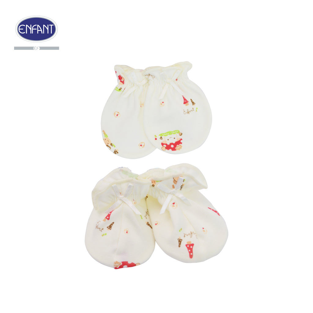 ENFANT ถุงมือ-ถุงเท้า ลายเห็ดน้อย (ขายแยกชิ้น) ED9DK0+ED9DK1