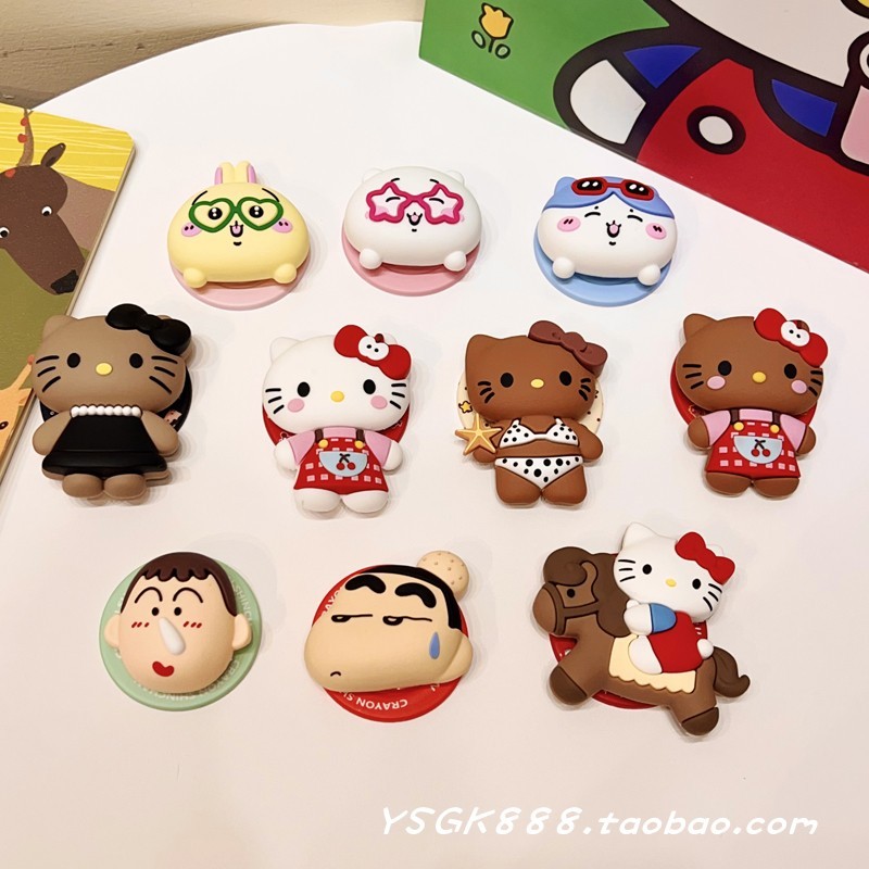 magnetic phone stand griptok magsafe 3D สามมิติอะนิเมะการ์ตูน Jii Kawa Hello Kitty Dumb ถุงลมนิรภัยผ