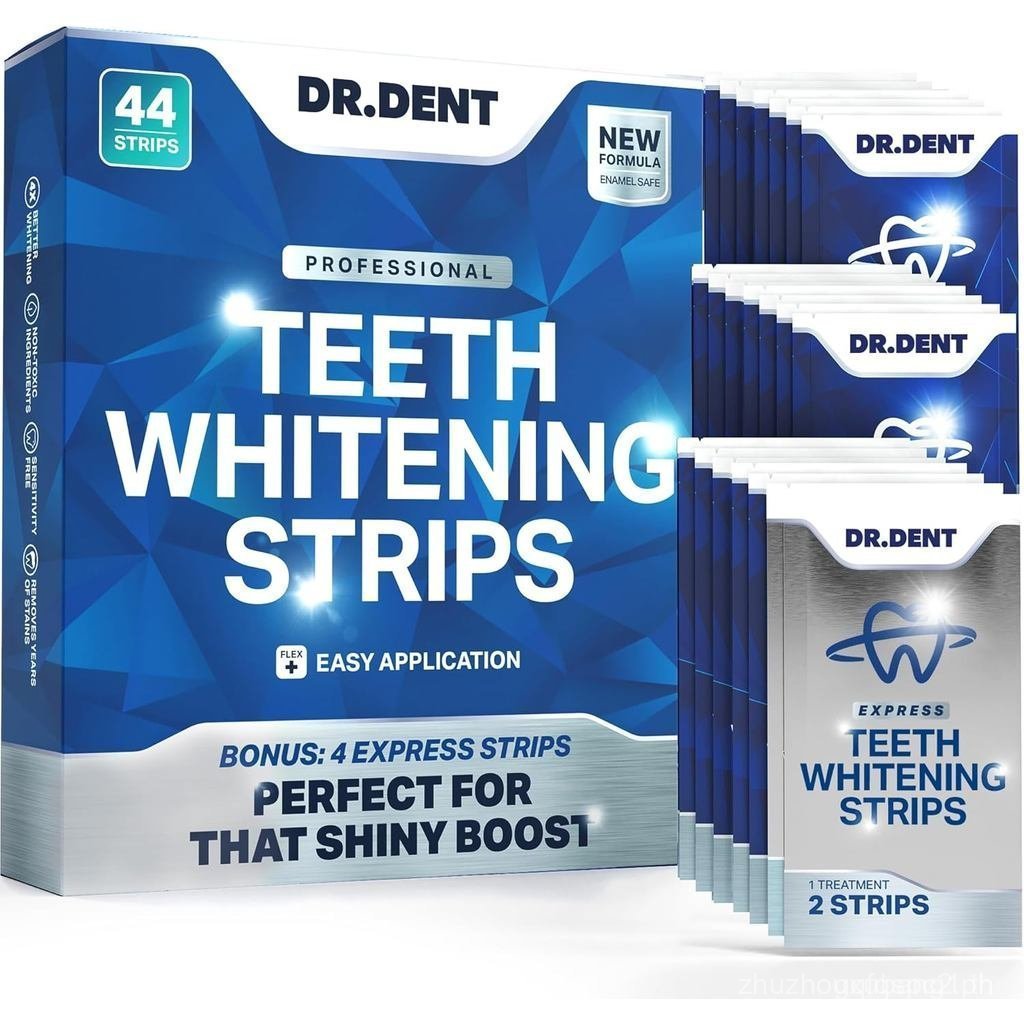 Professional Teeth Whitening Strips - Pack of 44 Strip - 22 Treatments Kit - Safe for Enamel - Non S