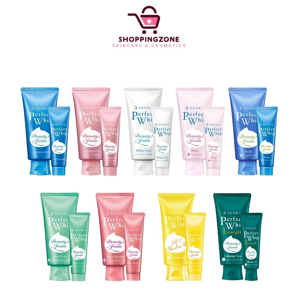 Senka Perfect Whip เซนกะ เพอร์เฟค วิป ฉลากไทย [1 หลอด] [เลือกสินค้า] เซนกะ วิปโฟมล้างหน้า ญี่ปุ่น