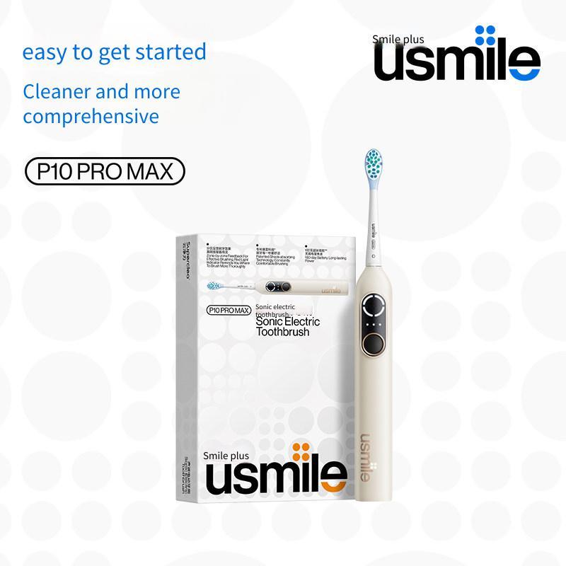 Usmile P10PROMAX สมาร์ทหน้าจอกลมสี่โซนรั่วแปรงเตือนเสียงคลื่นผู้ใหญ่