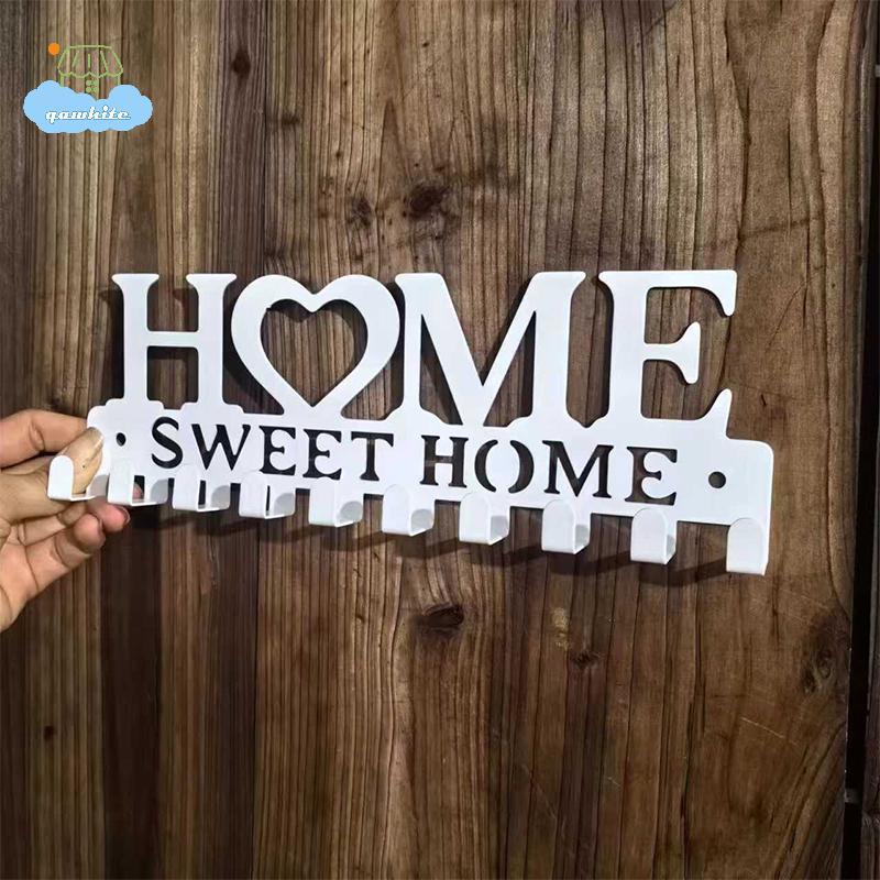 [LI] 1PC ติดผนัง Sweet Home ตกแต่ง Key Holder, Key Wall Hook, Creative Key Holder สําหรับประตูด้านหน