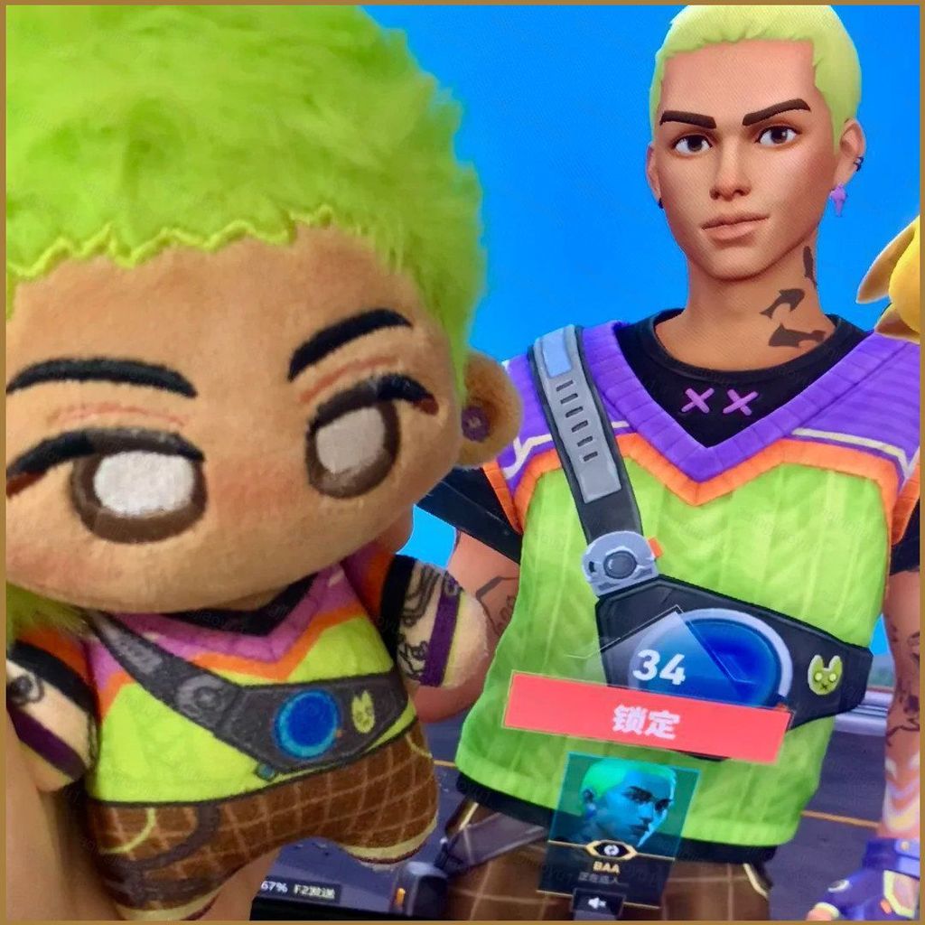 HQ VALORANT Gekko Plushie เกมอุปกรณ์ต่อพ่วงตุ๊กตาผ้าฝ้ายกระเป๋า Charms