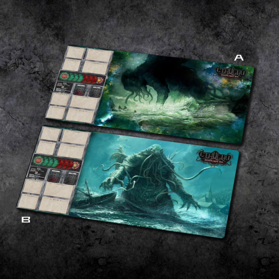 อุปกรณ์เสริมเกมกระดาน Cthulhu Death May Die เกมกระดานการ์ด Mat playermat ผู้เล่นแผงตาราง Mat