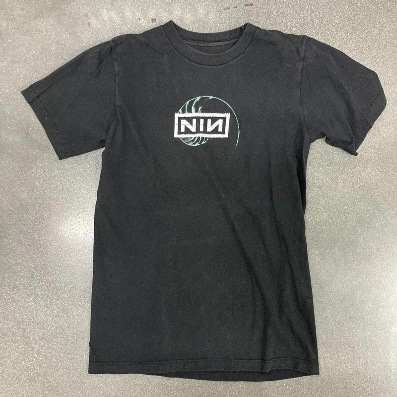 ชุดเสื้อที่ได้แรงบันดาลใจจากวง Nine Inch Nails NIN สไตล์เรโทร ขนาด S ถึง 4XL ผ้าฝ้ายบริสุทธิ์ สไตล์หรูหราสำหรับทุกเพศ