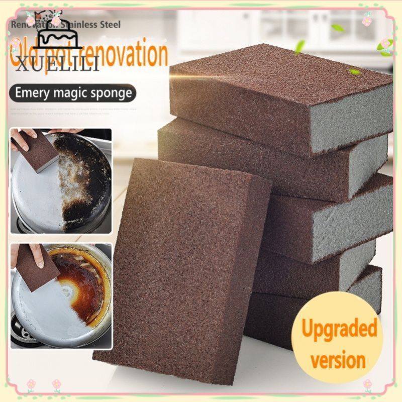 ฟองน้ำขจัดคราบสนิมและคราบสกปรก XUELILI Wajan Spons สำหรับขัดหม้อ อุปกรณ์ทำความสะอาดทนทานสำหรับเครื่อ