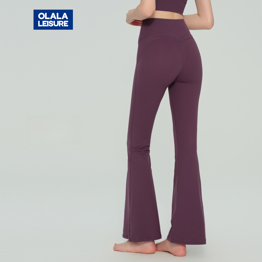 โอลา เอวสูงแน่นไมโครบานยืดสะโพกโยคะพิลาทิสกางเกงกีฬา