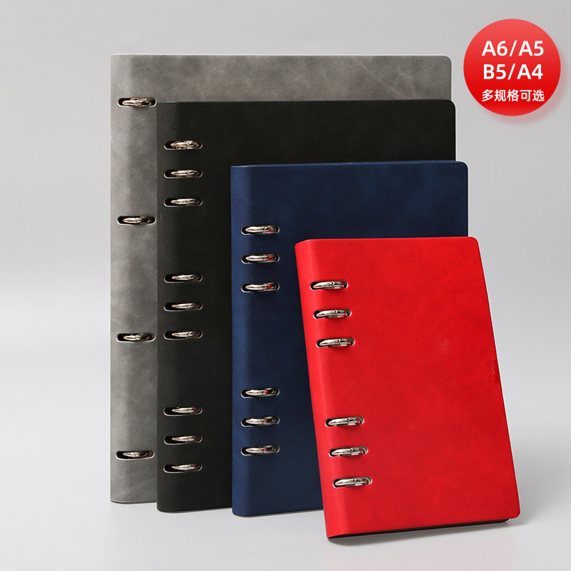 A5 สมุดโน๊ตแบบหลวม Simple b5 Notepad สํานักงานธุรกิจการประชุมสมุดบันทึกพิมพ์โลโก้ที่ถอดออกได้