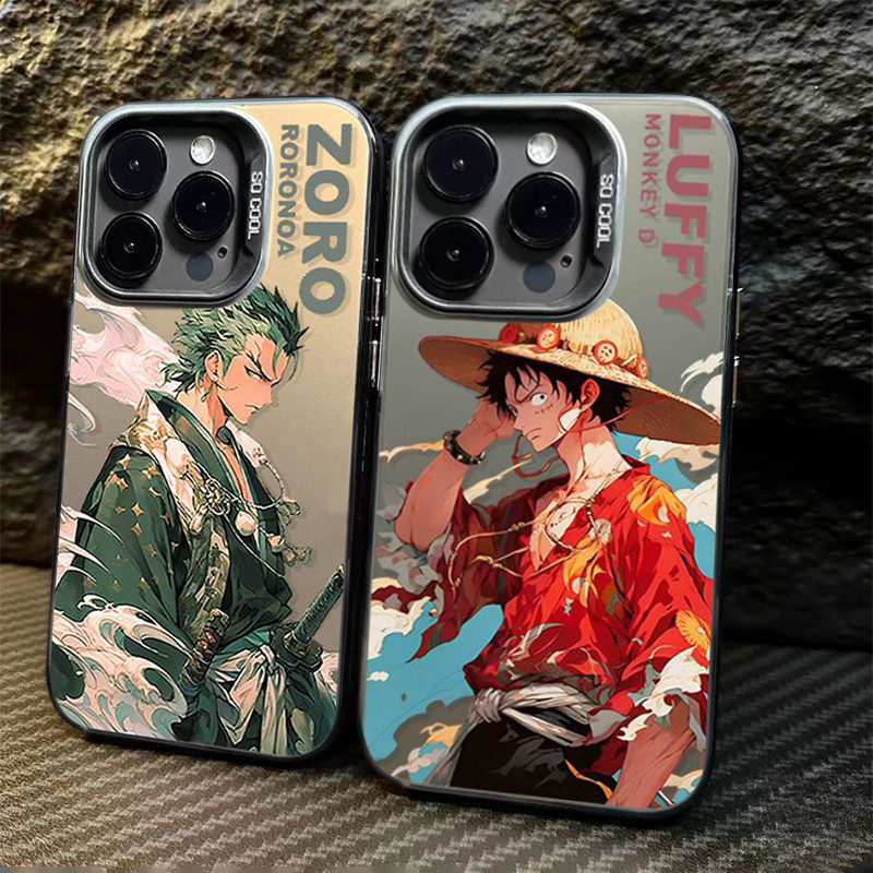 อะนิเมะอินเทรนด์ลูฟี่โซโลสุ เคส iphone 16 13 11 12 14 15 Pro Max 11 Pro Max 7Plus 7 8 14 15 Plus XR X XS Max SE 2020