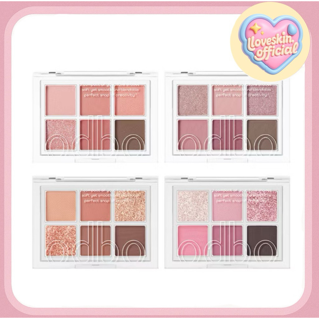 (สีใหม่)พาเรทตา6ช่อง ODBO SIGNATURE EYESHADOW PALETTEโอดีบีโอ อายแชโดว์ ซิกเนเจอร์