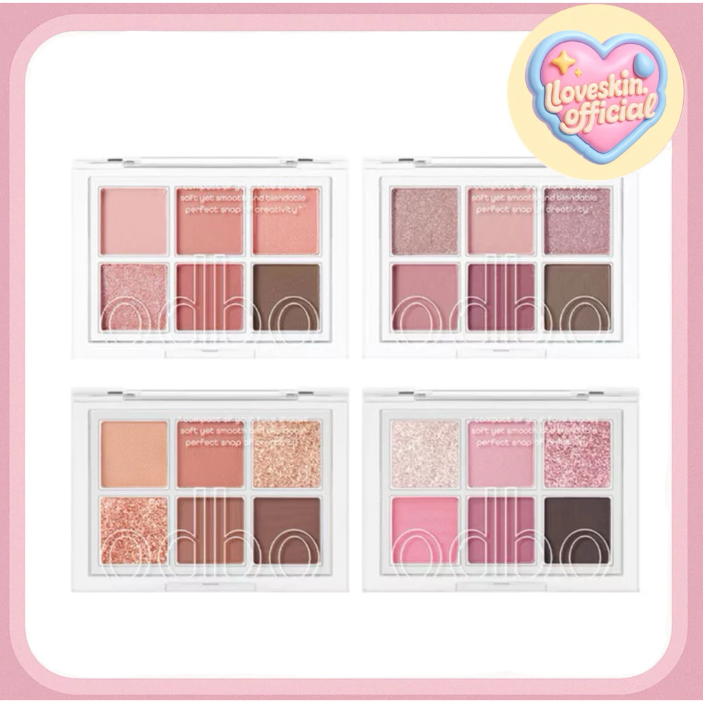 (สีใหม่)พาเรทตา6ช่อง ODBO SIGNATURE EYESHADOW PALETTEโอดีบีโอ อายแชโดว์ ซิกเนเจอร์