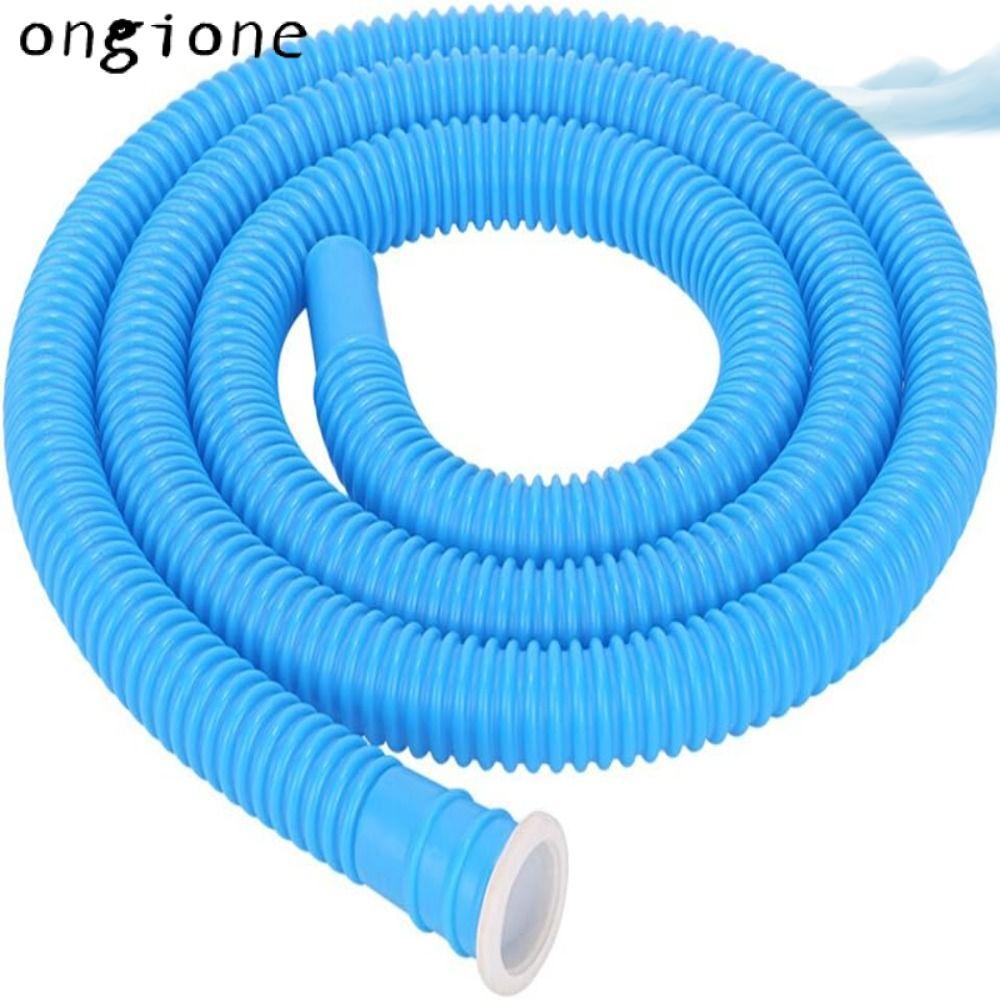 ONGIONE ท่อระบายน้ําเครื่องปรับอากาศ สีฟ้า 1.6 ม. ซักผ้า ปากกระดิ่ง 16 มม. เส้นผ่านศูนย์กลางภายใน พร้อมแหวนล็อคสลัก