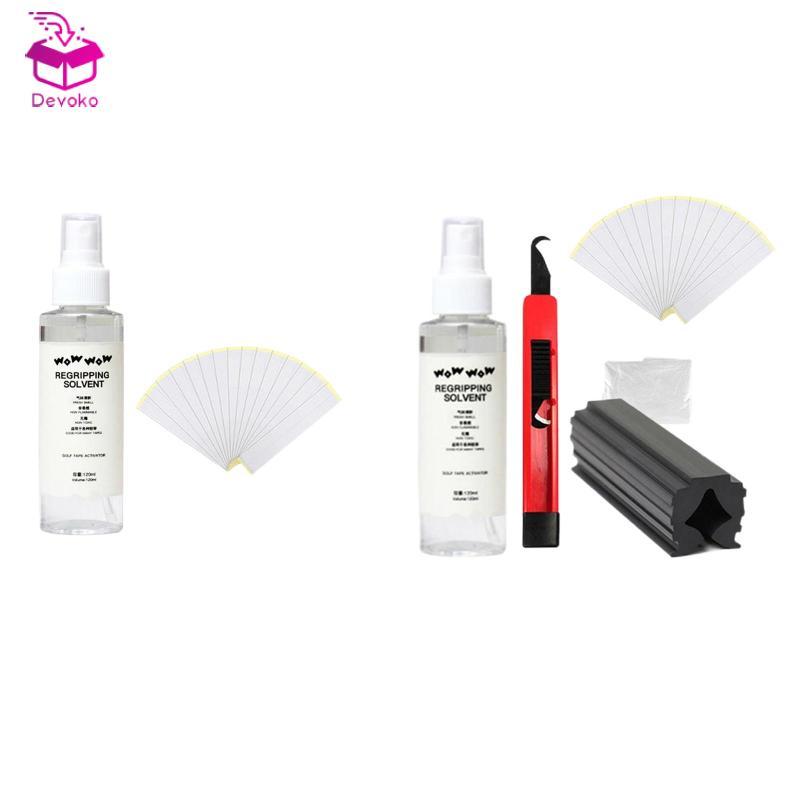 [chiwanji2mf] Golf Club Grip Kit 15 Grip Tape Strips Spray Solvent Professional Club Cover