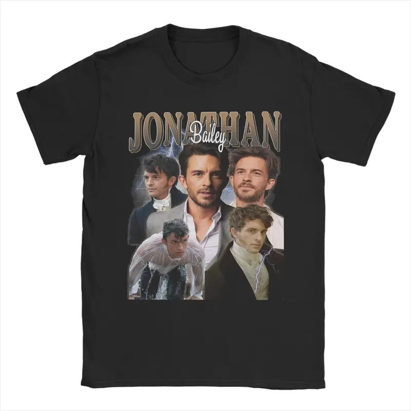 เสื้อยืดผู้ชาย Jonathan Bailey สไตล์วินเทจยุค 90 ผ้าฝ้าย คอกลม แขนสั้น ไอเดียของขวัญ เสื้อผ้า