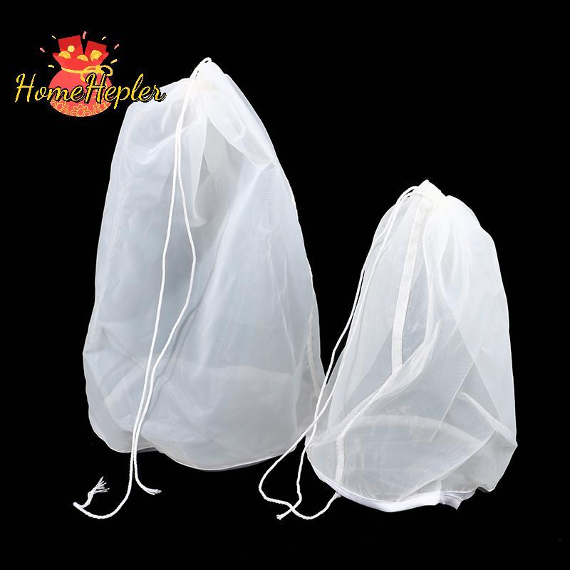 HomeHepler 2 ขนาด 100 ตาข่ายเบียร์ไนลอนกรองกระเป๋าReusableตาข่ายสุทธิความเครียดสําหรับMilk HopsชาBre