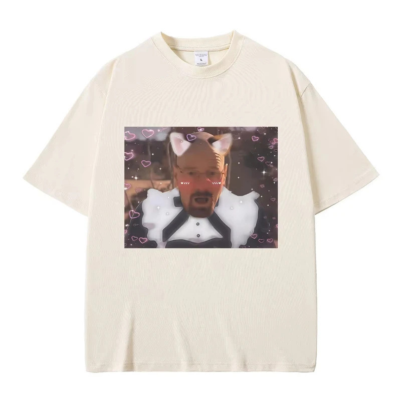 เสื้อยืดลายกราฟิกตลกๆ ของวอลเตอร์ ไวท์ แม่บ้าน UwU เสื้อยืด Breaking Bad แฟชั่นผู้ชาย ผู้หญิง เสื้อย