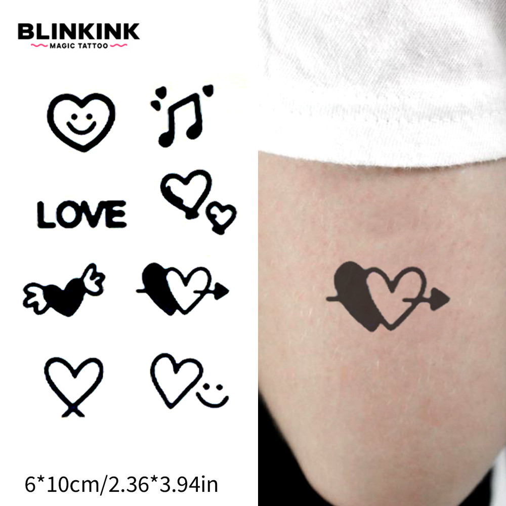 BLINKINK Mini Symbol Heart Temporary Tattoo ทนน้ำได้นานถึง 2 สัปดาห์