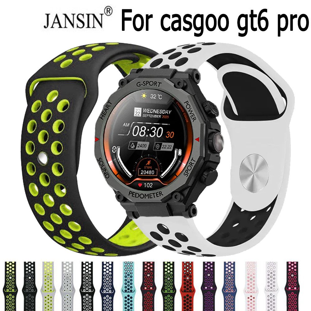สายรัดสายนาฬิกา แบบซิลิโคน สำหรับ casgoo gt6 pro นาฬิกา สมาร์ทวอทช์