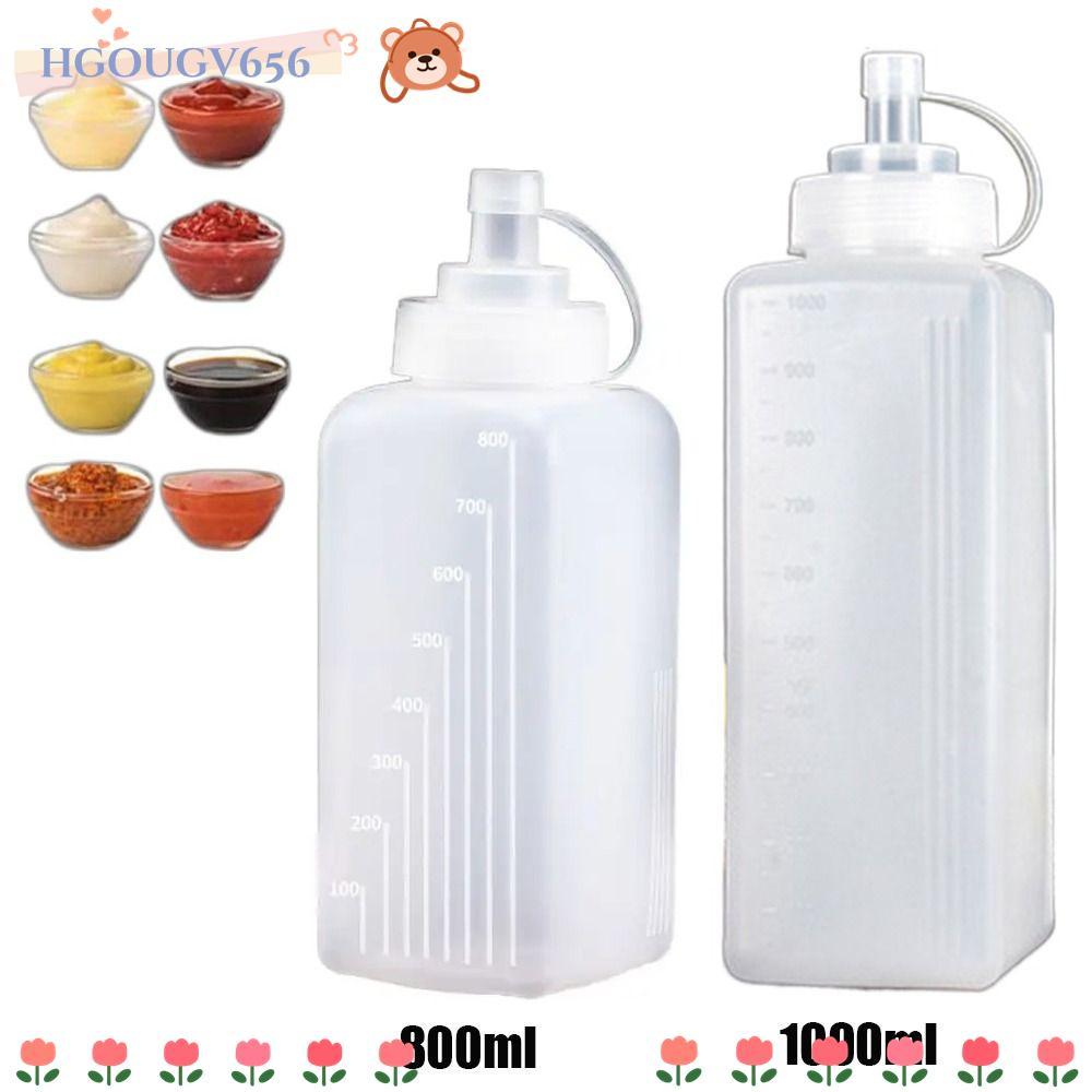 HGOUGVT 800/1000ml ขวดเครื่องปรุงรส, ขวดบีบซอส PE กันฝุ่น, ซอสมะเขือเทศขนมหวานความจุขนาดใหญ่ป้องกันก