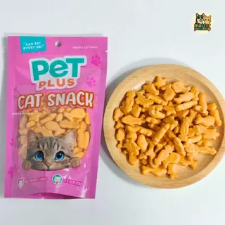 PETPLUS บิสกิตขนมหมาแมว รสแซลมอน ขนมสุนัข ขนมแมว โปรตีนสูง โอเมก้า3 บำรุงขน กรอบเคี้ยวเพลิน 80g