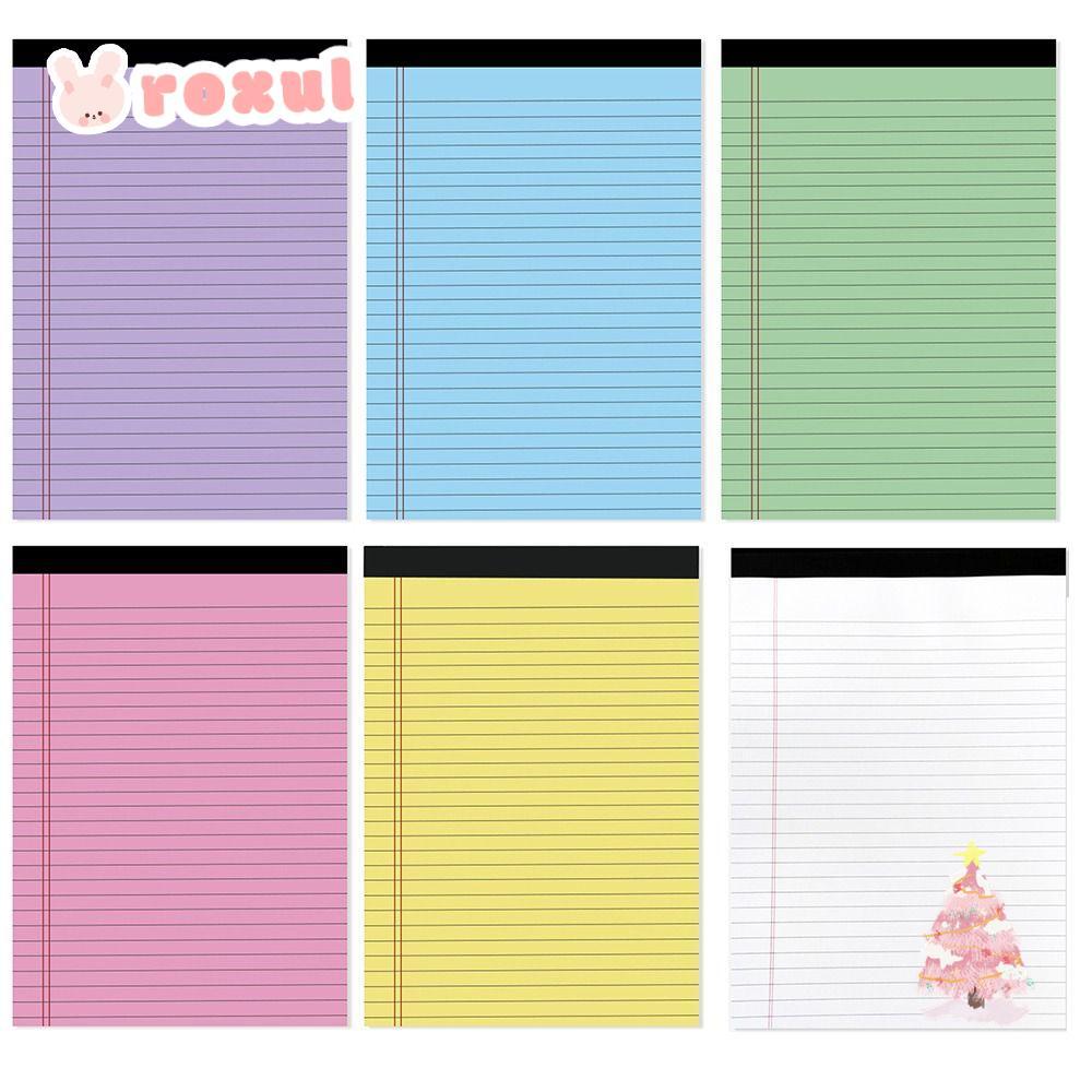 โน๊ตบุ๊ค ROXUL, A5/A4 50แผ่นเขียน, Thicken Tearable Legal Pad ของขวัญ