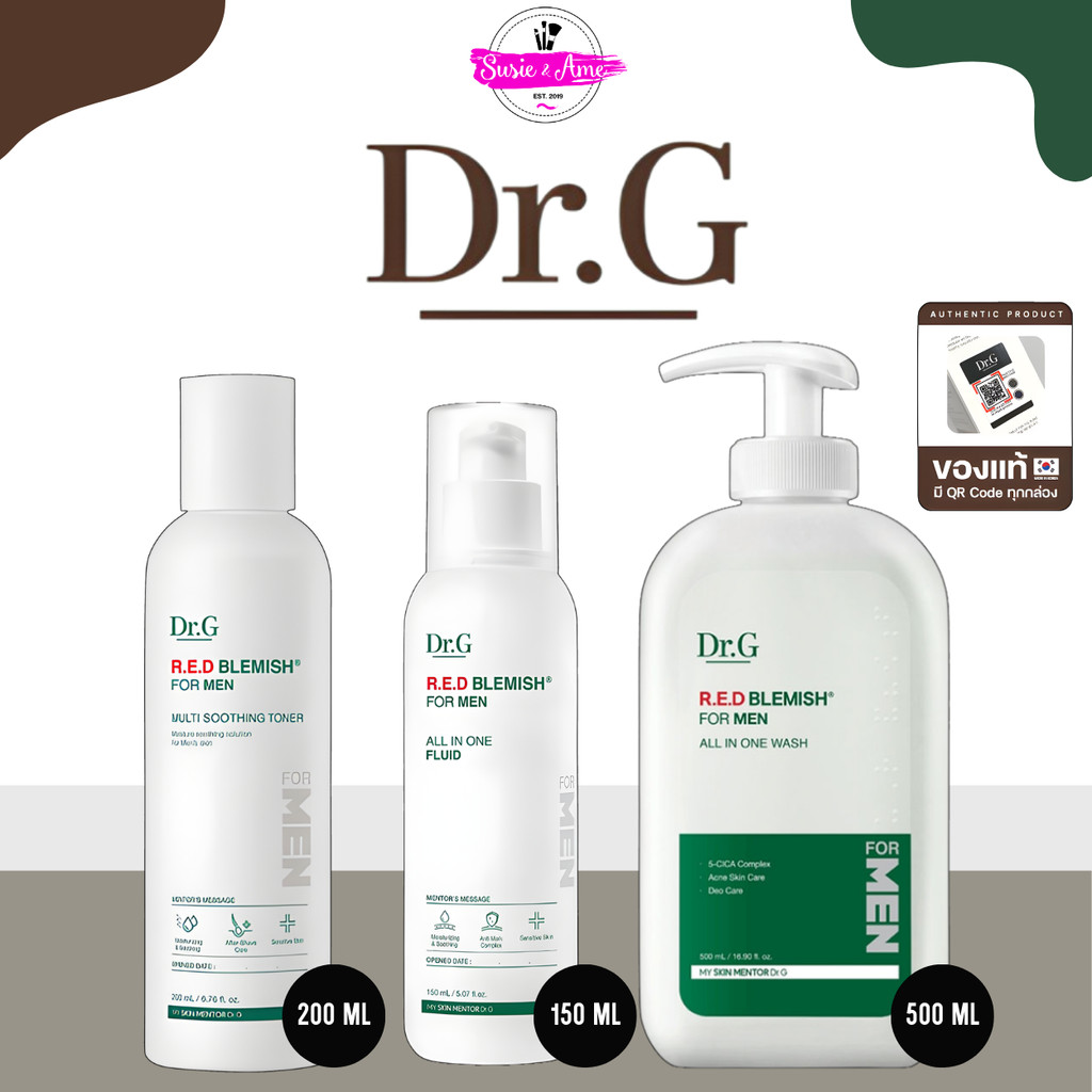 (ฉลากไทย) Dr.G R.E.D BLEMISH FOR MEN สกินแคร์สำหรับผู้ชาย ดร. จี จากเกาหลี