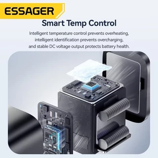 Essager 45W PD USB-A Fast Charger รองรับ Super Charging QC3.0 Wall Charger สําหรับ Android Samsung Xiaomi B12 A04
