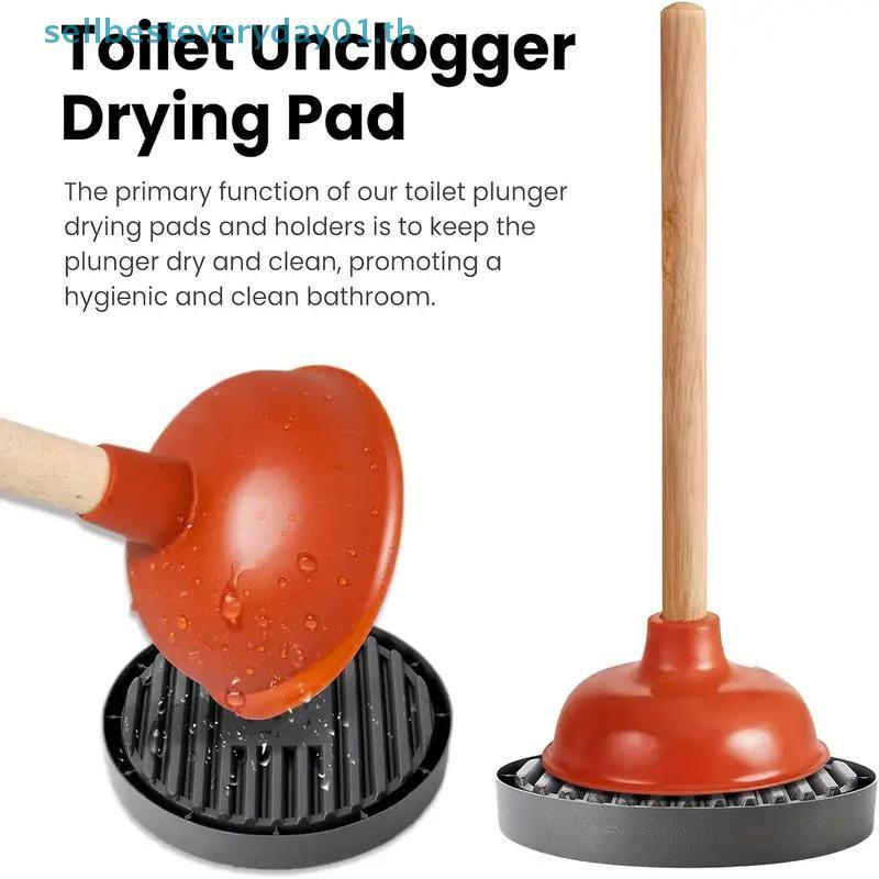 & Sellingbest & Toilet Plunger Holder Generic Plunger Tray Plunger Holder Catches Drips ทําความสะอาด