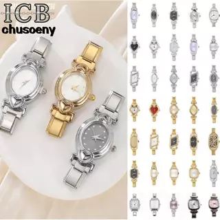⌚นาฬิกาข้อมือสแตนเลสสีทอง ออกแบบเหมือนดอกไม้ อิตาลีสไตล์ สายเรียวเหมาะสำหรับวงแขนขนาด 9 มิลลิเมตร