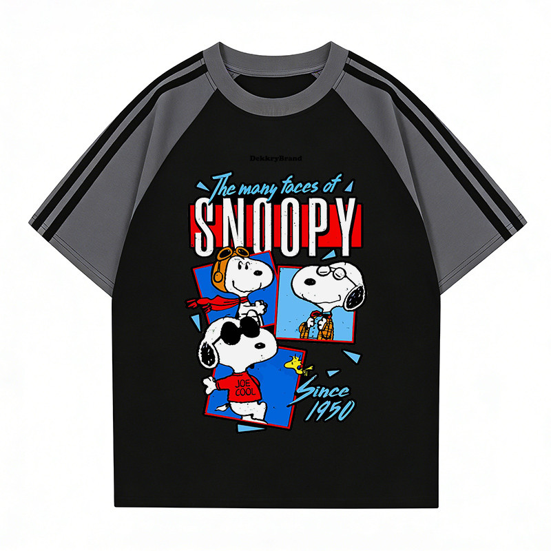【จัดส่งตลอด 24 ชั่วโมง】NFV เสื้อยืดแขนสั้นคอกลม สไตล์เกาหลี ลายพิมพ์การ์ตูน Snoopy ทรงหลวม ระบายอากาศ ผ้าฝ้าย YG4806 ราคา ถูกที่สุด ดีลบีเคเค แกลเลอรีภาพที่ 9