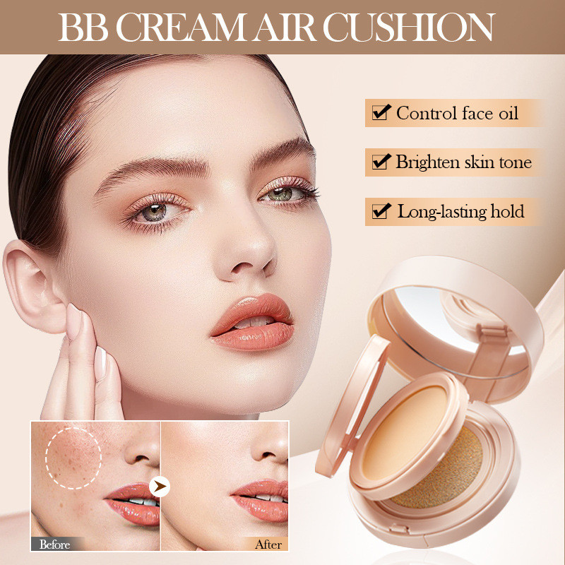 รองพื้นชนิดน้ํา SADOER Pressed Powder Cushion Light Flawless BB Cream 2 in 1 คอนซีลเลอร์ F#03