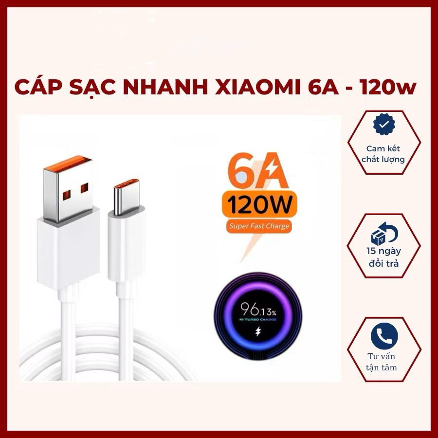 สายชาร์จเร็ว 120w(6A), 67w,Turbocharger สําหรับ Xiaomi, สายชาร์จเร็ว Xiaomi, ชาร์จเร็ว 120w