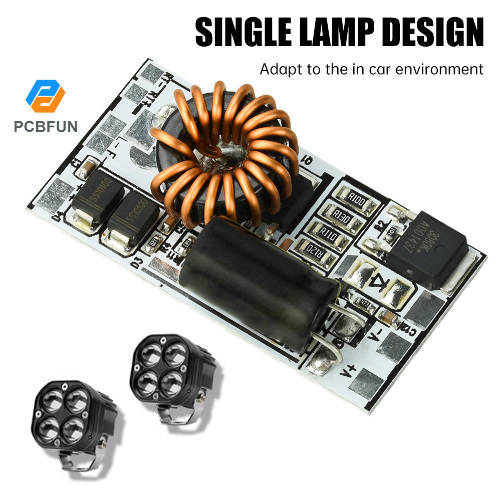 Pcbfun ชิป LED บอร์ดไดร์เวอร์ High-Power ยานพาหนะแสงทํางานไดร์เวอร์ 120W DC 9-63V