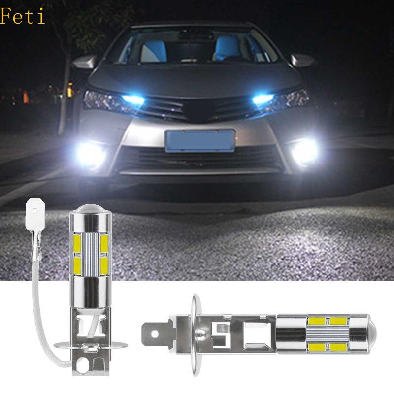 Feti หลอดไฟ LED Anti Fog Light ไฟหน้ารถ H1 H3 10SMD 5630 50000H 2W 12V 2x