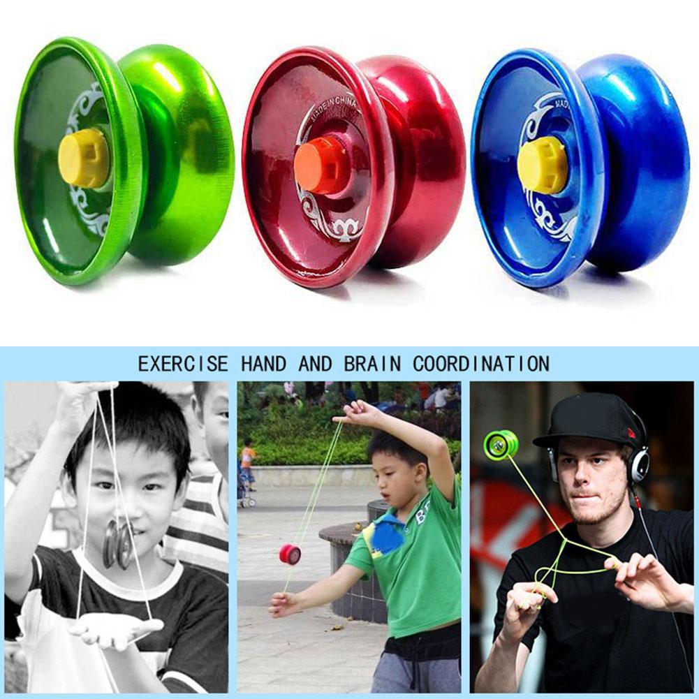 สีสุ่ม Yoyoball Professional Magic Yo-yo แบริ่งเด็ก String Trick ของเล่น U8w6