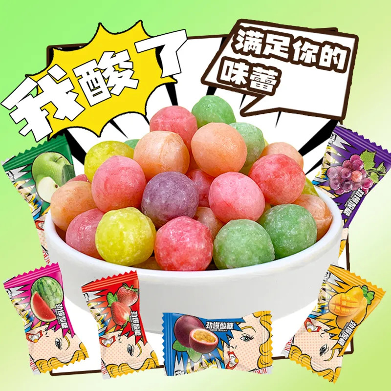 สินค้าใหม่พร้อมสต็อก Pop Sour Candy Super Sour Lemon Candy Pop Sour Pervert Sour Strong Student Spoo
