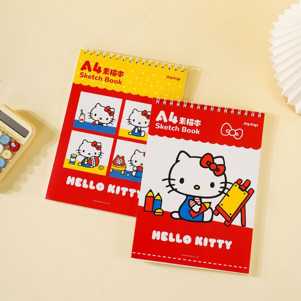 Sanrio HelloKitty Sketchbook A4 Upturned Coil การ์ตูน Hello Kitty นักเรียน Sketch Drawing Book Graff