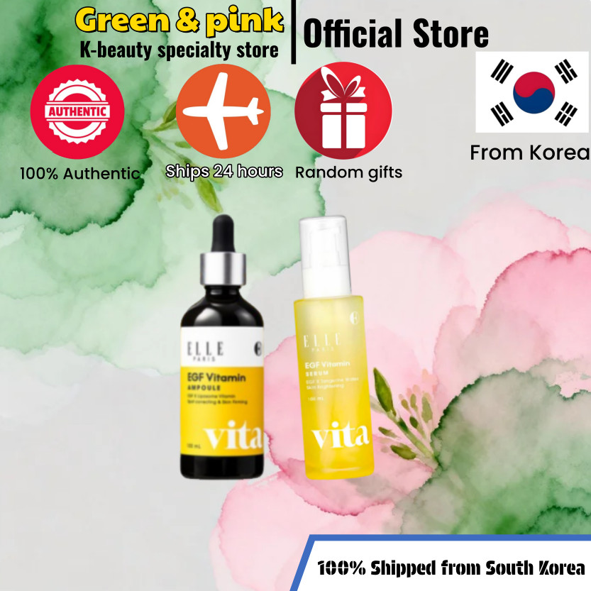 [ELLE PARIS] EGF Vitamin Ampoule 100ml/EGF Whitening Vitamin Blemish Moisture Serum 100ml