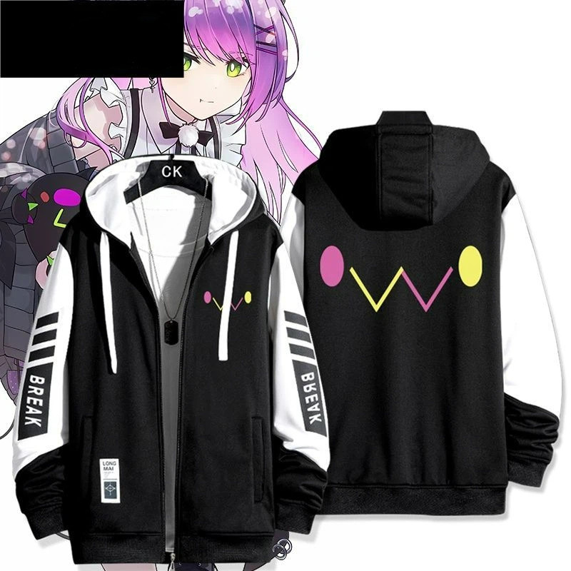 Vtuber Hololive พิมพ์ Hoodie แขนยาว เหมาะกับฤดูใบไม้ร่วง ไซส์ใหญ่