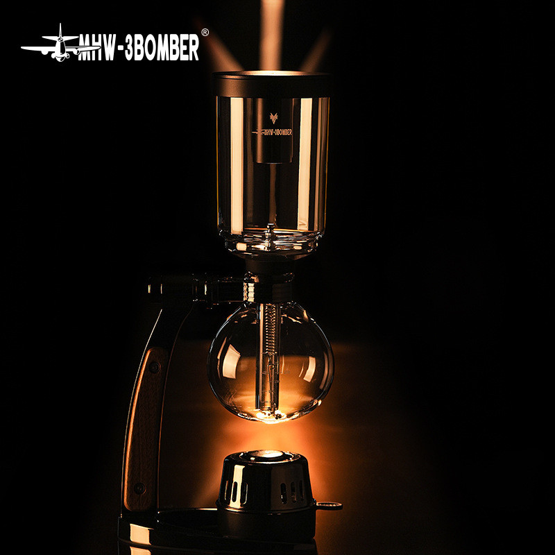 MHW-3BOMBER Bomber Twilight Siphon หม้อ Siphon หม้อกาแฟ Photovolved เตาอบในครัวเรือน Hand-Boiled Dis